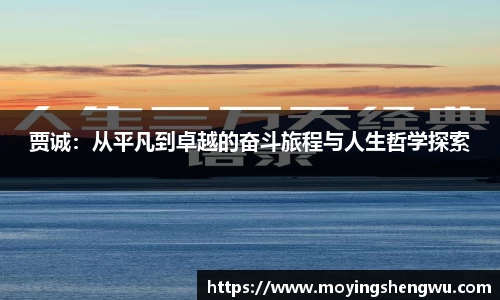 贾诚：从平凡到卓越的奋斗旅程与人生哲学探索